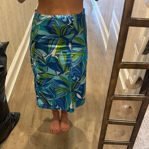 Vibrant Blue and Green Women's Swim Sarong